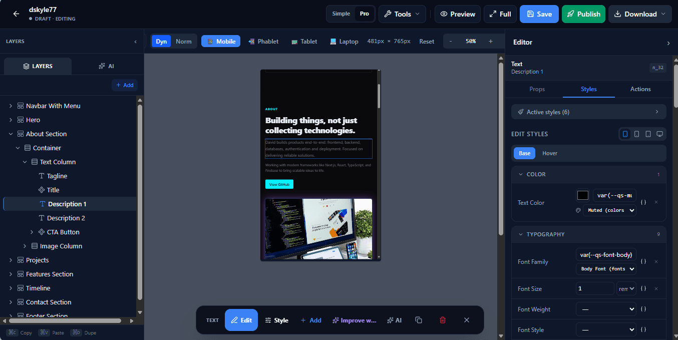 Sitenix website builder editor Sitenix website builder editor